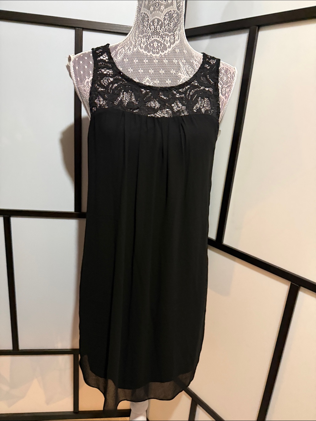 Rewind Black Lace Yoke Chemise